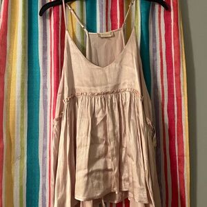 Silky Pink Loose Camisole Style Top